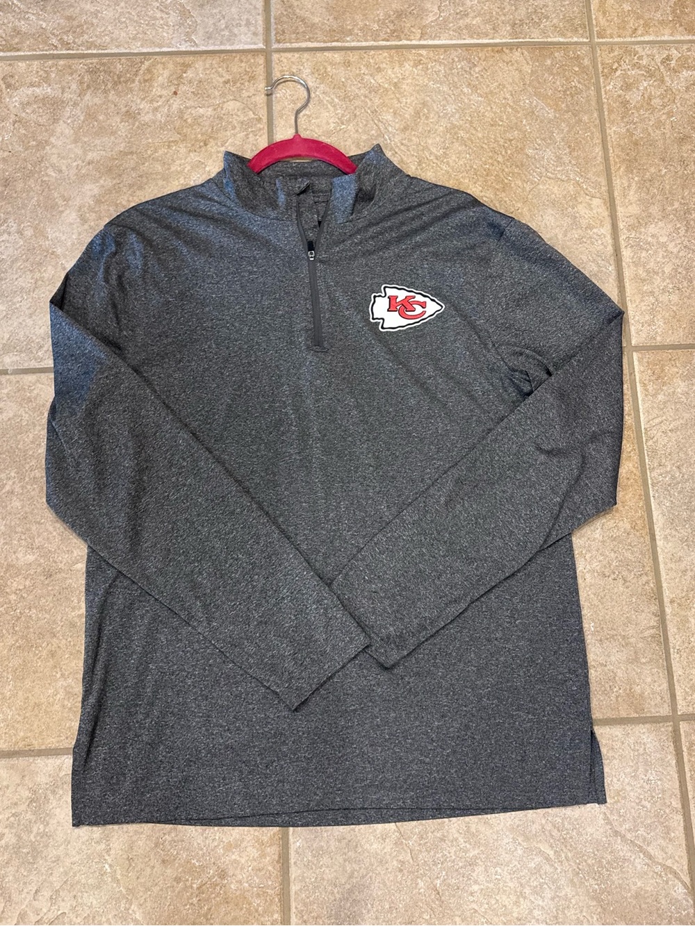 Kansas City Chiefs Gray Quarter-Zip Jacket